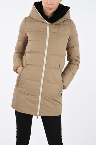 Real Fur Insert Three-Quarter Length CARYSDUE Down Jacket