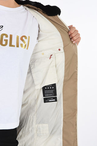 Real Fur Insert Three-Quarter Length CARYSDUE Down Jacket