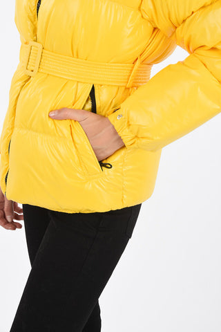 Crotch Length HEZE OUTERWEAR Down Jacket with Belt