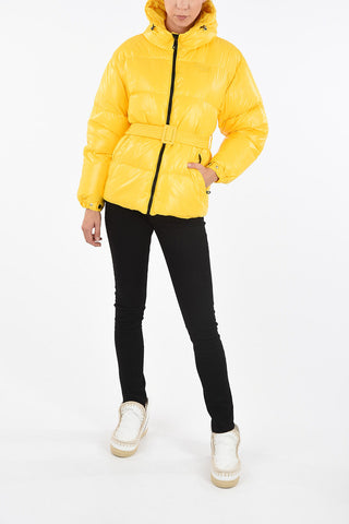 Crotch Length HEZE OUTERWEAR Down Jacket with Belt