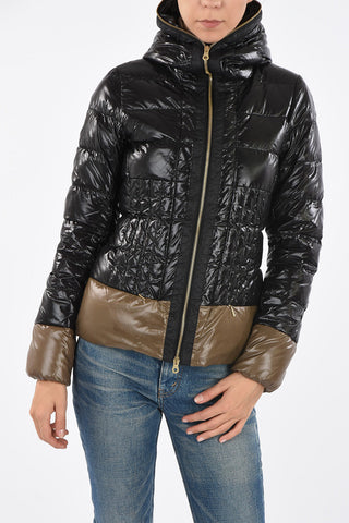 Hooded Two-Tone HELEDD Down Jacket