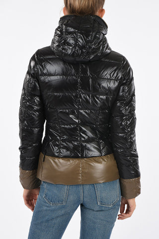 Hooded Two-Tone HELEDD Down Jacket