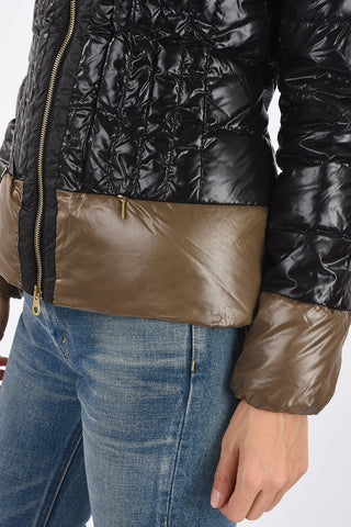 Hooded Two-Tone HELEDD Down Jacket