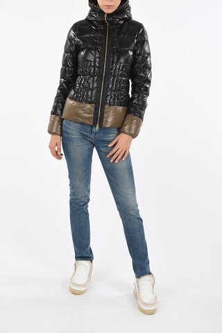 Hooded Two-Tone HELEDD Down Jacket