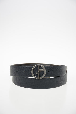 GIORGIO ARMANI 40mm Leather Belt With Plate