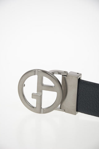 GIORGIO ARMANI 40mm Leather Belt With Plate