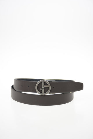 GIORGIO ARMANI 40mm Leather Belt With Plate