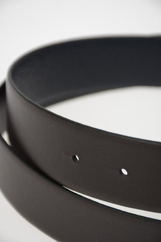 GIORGIO ARMANI 40mm Leather Belt With Plate