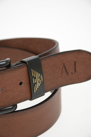 ARMANI JEANS 40mm Leather Barb Belt