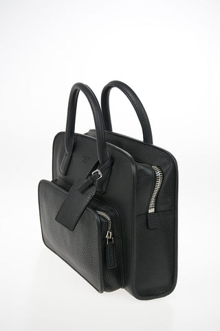 GIORGIO ARMANI Embossed Leather Briefcase