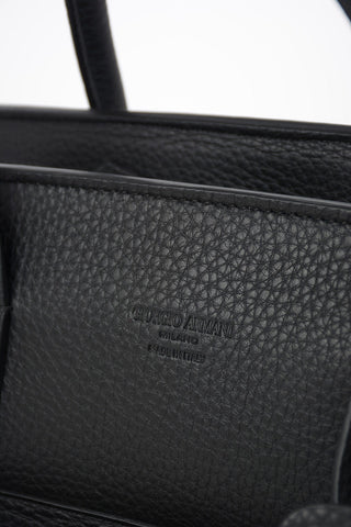 GIORGIO ARMANI Embossed Leather Briefcase
