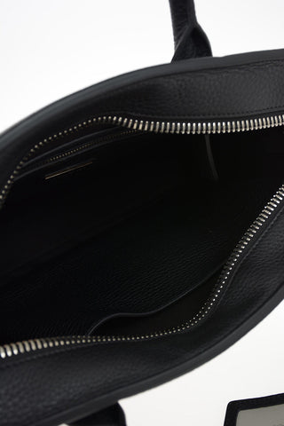 GIORGIO ARMANI Embossed Leather Briefcase