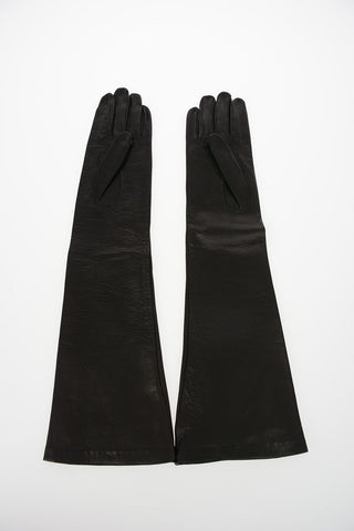 solid color leather gloves