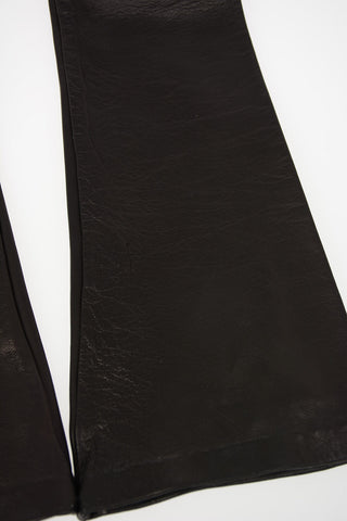 solid color leather gloves