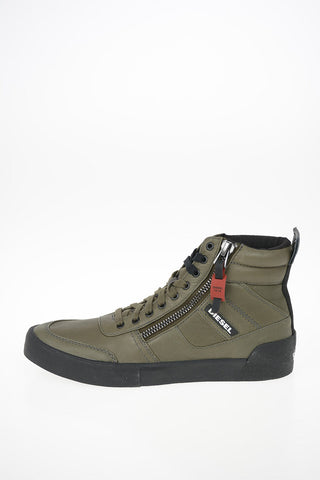 Leather DVELOWS Sneakers with Side Zip Closure