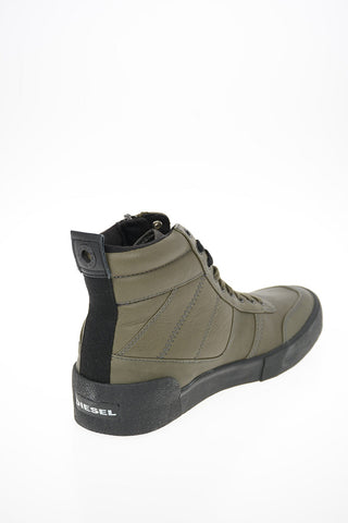 Leather DVELOWS Sneakers with Side Zip Closure