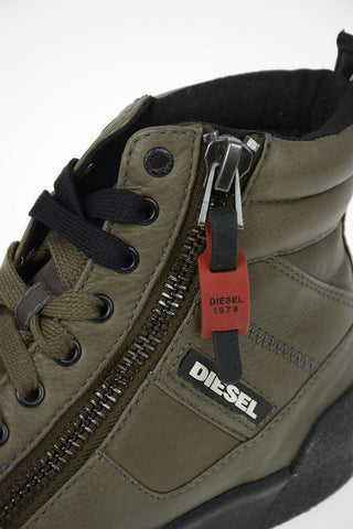 Leather DVELOWS Sneakers with Side Zip Closure