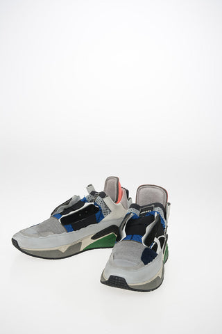 Leather and Fabric S-BRENTHA DEC Pull On Sneakers