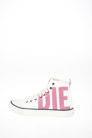 Canvas  S-ASTICO MC High-Top Sneakers with Glittery Details