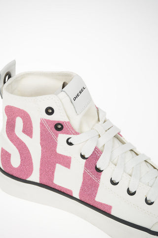 Canvas  S-ASTICO MC High-Top Sneakers with Glittery Details