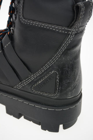 Used Effect Leather 80S VIBE HIKEB Hiking Boots