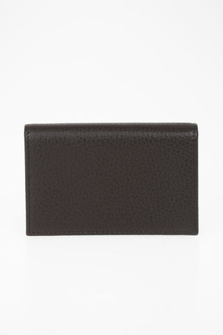 COLLEZIONI Textured Leather card Holder