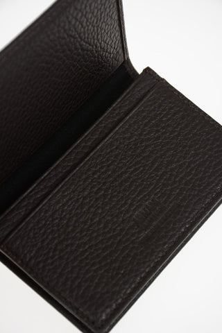 COLLEZIONI Textured Leather card Holder
