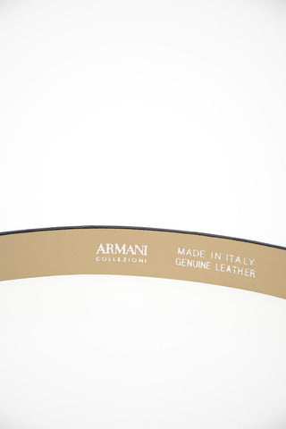 COLLEZIONI 20mm Crocodile-Print Leather Belt