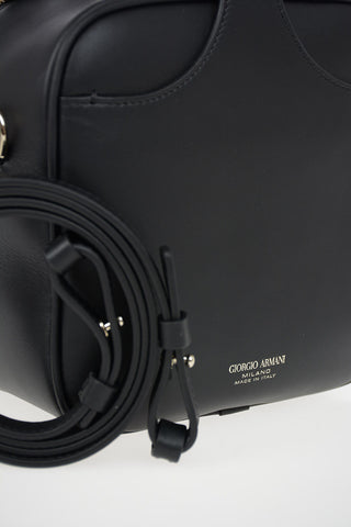 GIORGIO ARMANI Leather Top Handle Bag