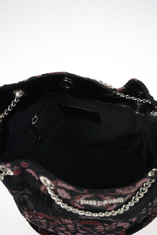 Floral-Print Velvet Bucket bag