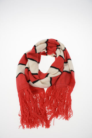 Striped and Fringed K-PIX Scarf
