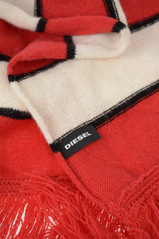 Striped and Fringed K-PIX Scarf
