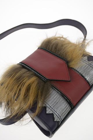 Leather and Fur Insert Bum bag