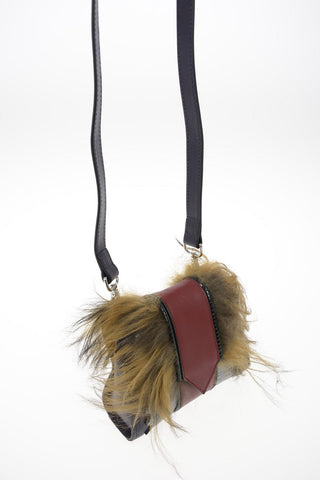 Leather and Fur Insert Bum bag