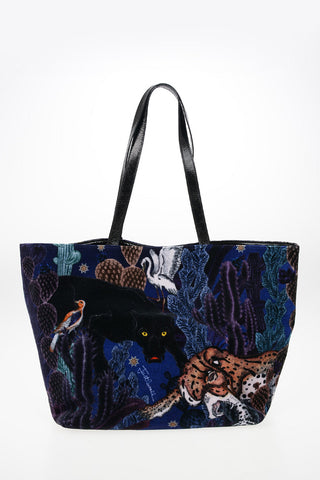 velvet Leather applications Shopping Bag