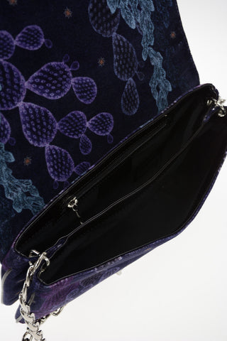 Borsa a Tracolla in Velluto con inserti in Pelle