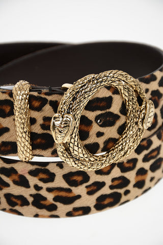 40mm cheetah-print leather Belt