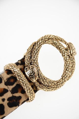 40mm cheetah-print leather Belt