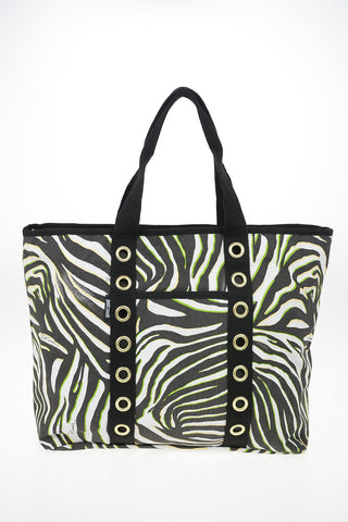 Zebra-Print Shopping Bag