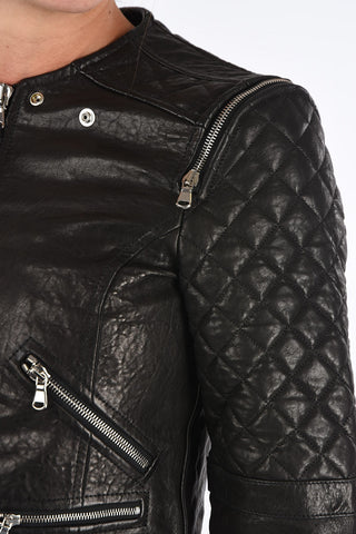 BLACK GOLD Waist Length Leather LIVIA Jacket
