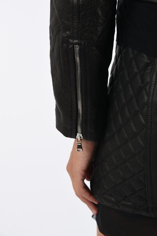 BLACK GOLD Waist Length Leather LIVIA Jacket