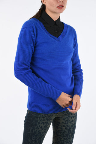 cable knit V-Neck Sweater