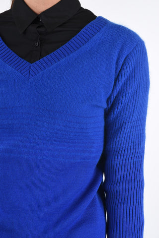 cable knit V-Neck Sweater