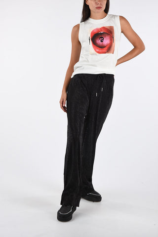 Pantalone P-STRASS palazzo con Strass