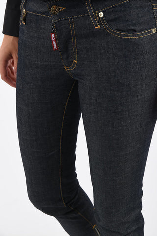 Mid-rise waist skinny fit jeans