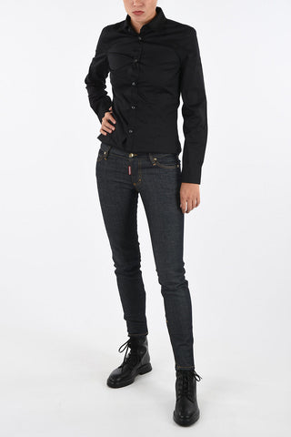 Mid-rise waist skinny fit jeans