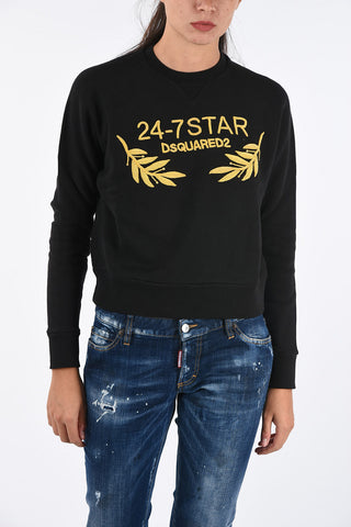 Embroidered Crew-Neck Sweatshirt