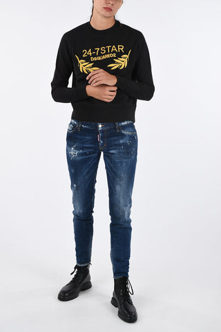 Embroidered Crew-Neck Sweatshirt