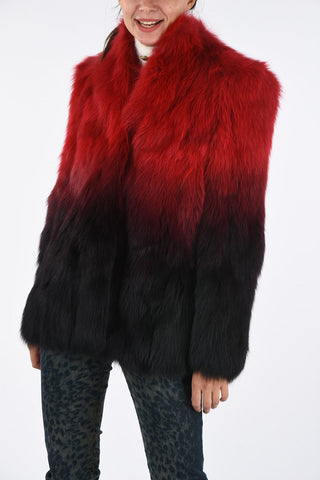 Two-Tone Fox Fur Jacket