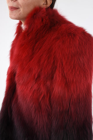 Two-Tone Fox Fur Jacket